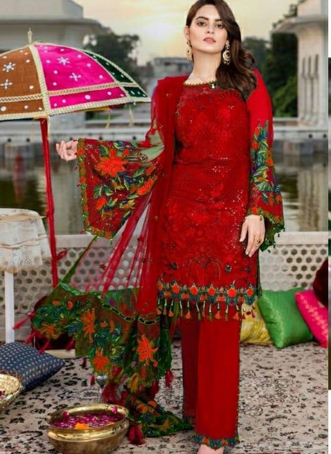 RAMSHA Latest Fancy Designer Festive Wear Georgette With Heavy Embroidery Work pakistani Salwar Suit Collection